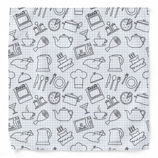 Kitchen Pattern 4 Bandana (Front)