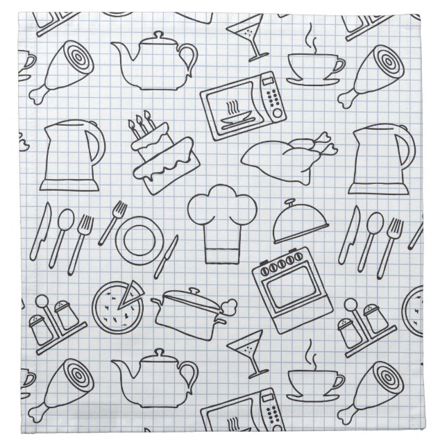 Kitchen Pattern 4 Cloth Napkin (Front)