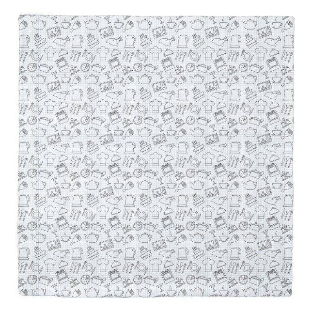 Kitchen Pattern 4 Duvet Cover (Front)