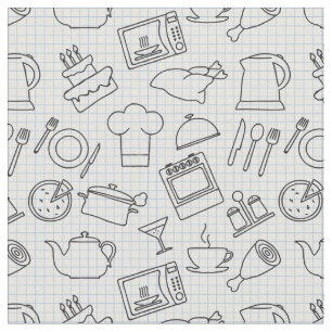 Kitchen Pattern 4 Fabric