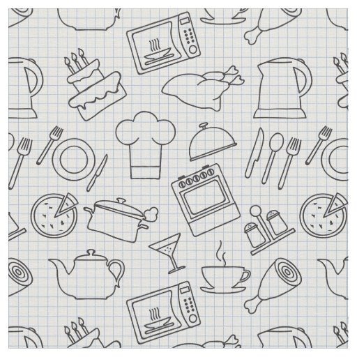 Kitchen Pattern 4 Fabric