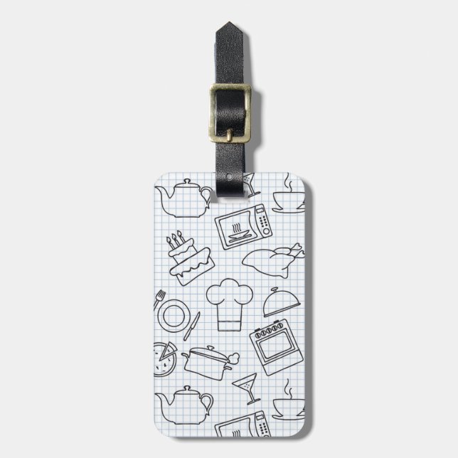 Kitchen Pattern 4 Luggage Tag (Front Vertical)