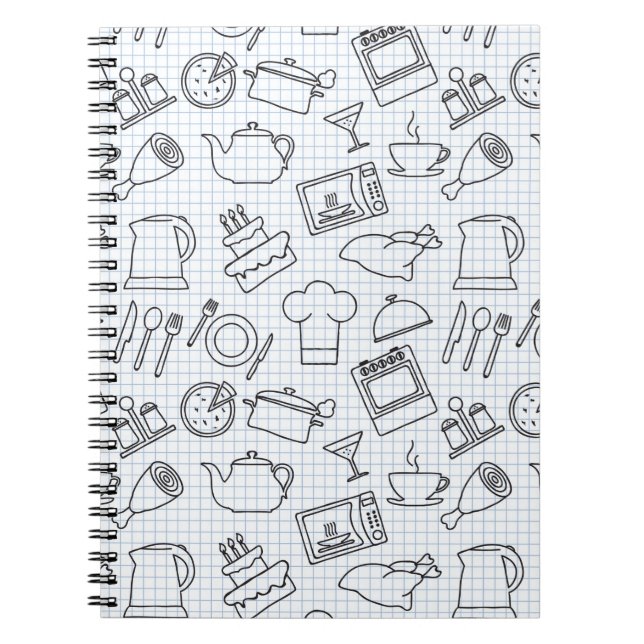 Kitchen Pattern 4 Notebook (Front)