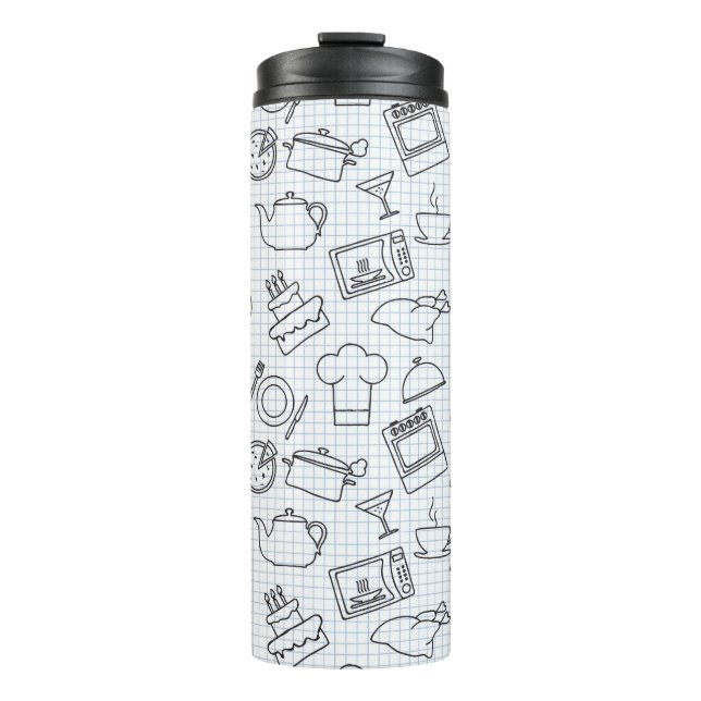 Kitchen Pattern 4 Thermal Tumbler (Front)