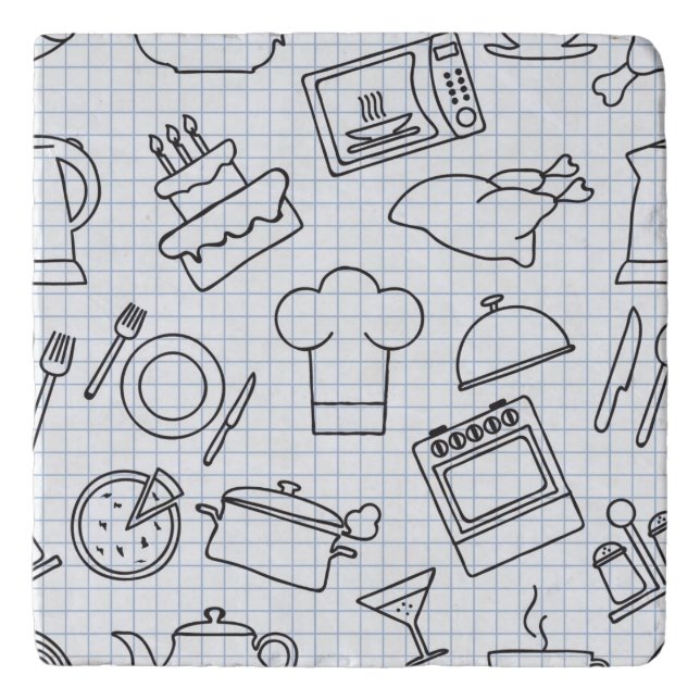 Kitchen Pattern 4 Trivet (Front)