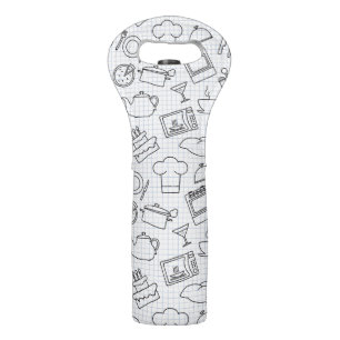 Kitchen Pattern 4 Wine Bag