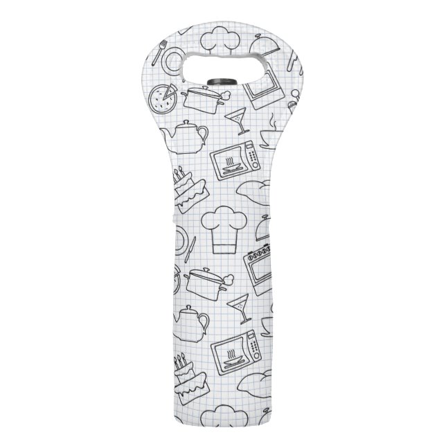 Kitchen Pattern 4 Wine Bag (Front)