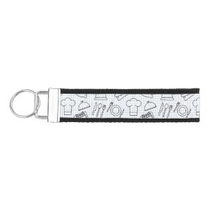 Kitchen Pattern 4 Wrist Keychain