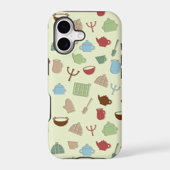 Kitchen pattern iphone case (Back)
