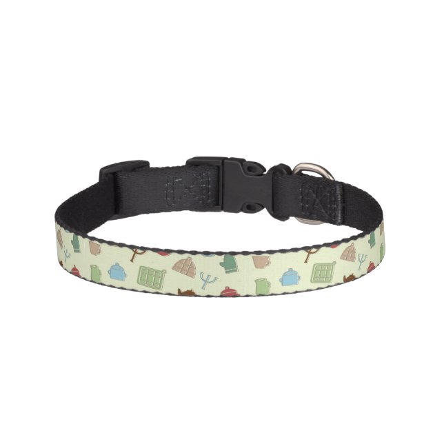 Kitchen pattern pet collar (Front)