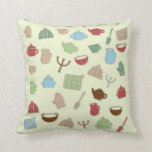 Kitchen pattern throw pillow