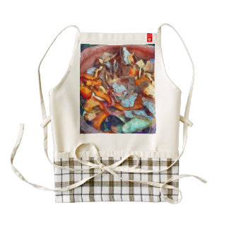 Kitchen peels for composting zazzle HEART apron