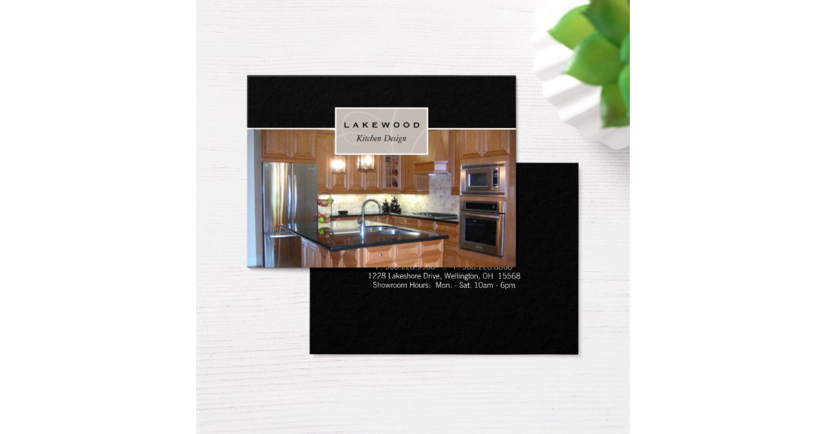 Kitchen Photo Business Card Zazzle