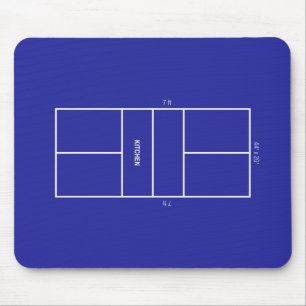 Kitchen Pickleball Court Diagram Mouse Pad