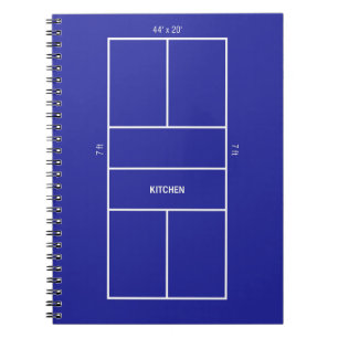 Kitchen Pickleball Court Diagram Notebook