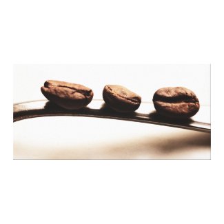 Kitchen picture - the three coffee beans canvas print