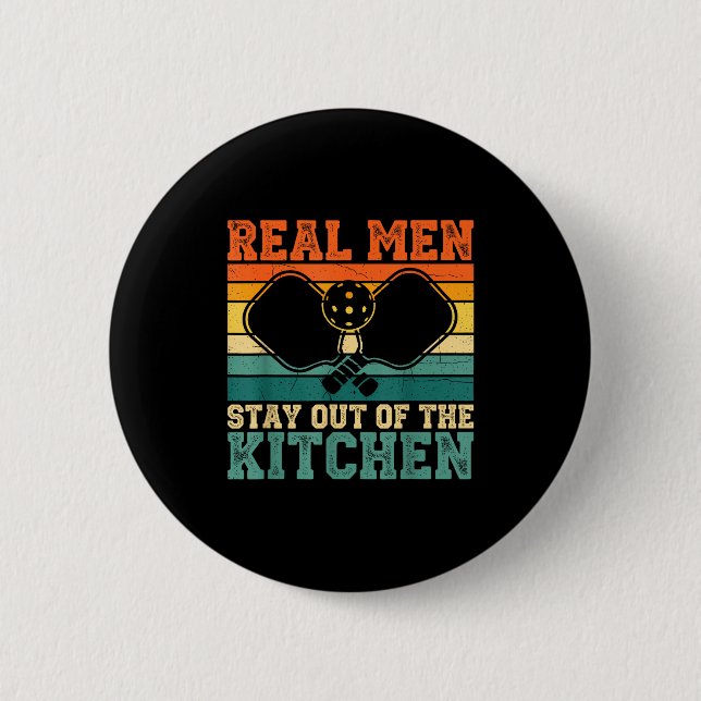 Kitchen Player Real Out Pickleball Stay Fun Button (Front)