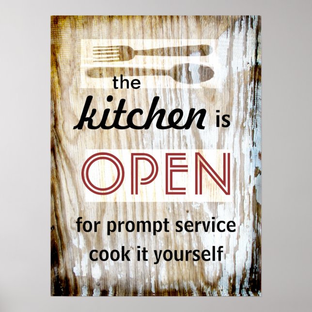 kitchen poster humorous quote cook it yourself (Front)
