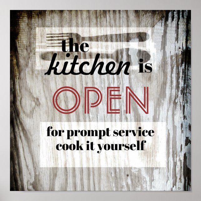 kitchen poster humorous quote cook it yourself (Front)