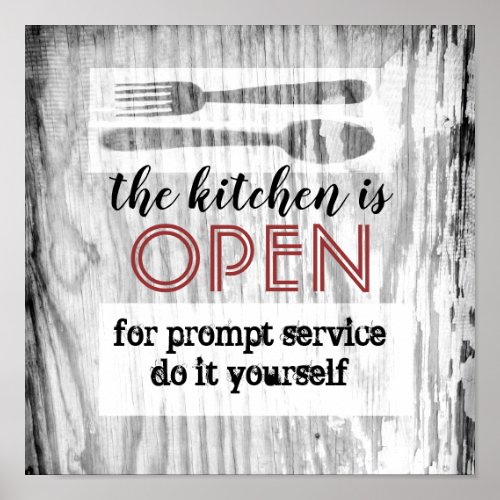 kitchen poster humorous quote cook it yourself