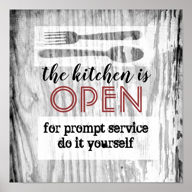 kitchen poster humorous quote cook it yourself (Front)