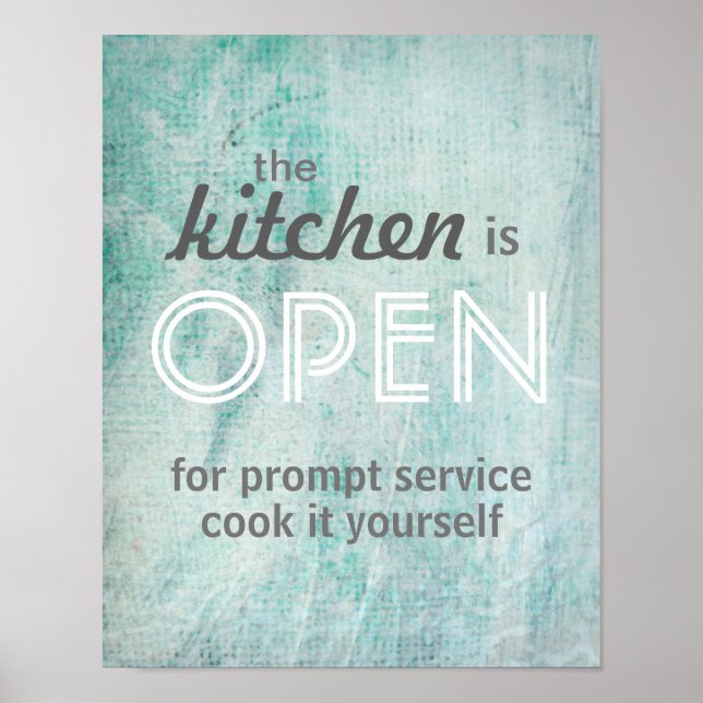 kitchen poster humorous quote cook it yourself (Front)