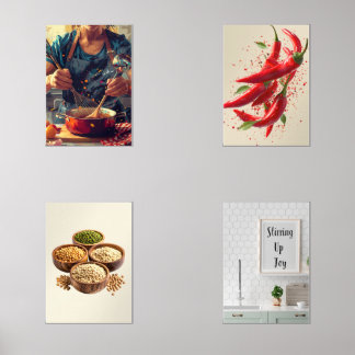 kitchen posters  wall art sets