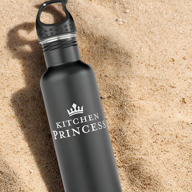 Kitchen Princess Pickleball Cute Crown Gift Stainless Steel Water Bottle (Creator Uploaded)