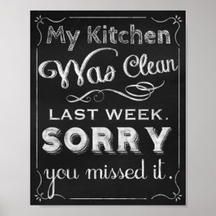 Kitchen print, Chalk art prints chalkboard