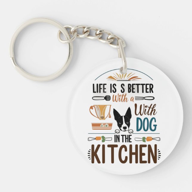 Kitchen Pup Love Keychain (Front)