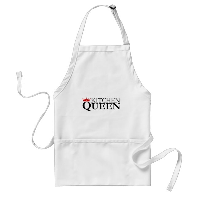 Kitchen Queen and Crown Adult Apron (Front)