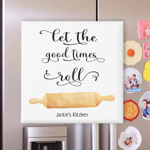 Kitchen Quote Black White Magnet