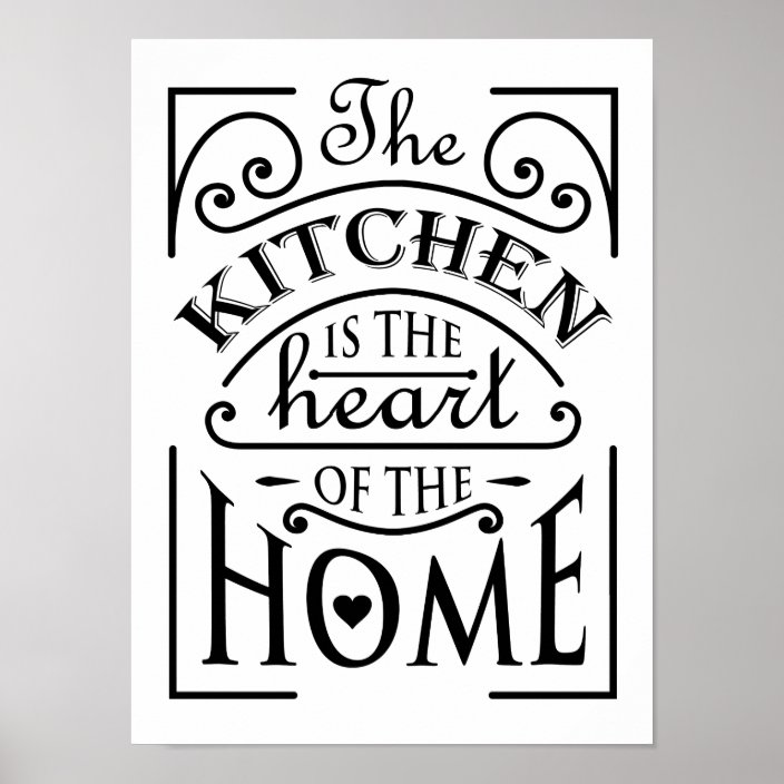 Kitchen quote design poster | Zazzle.com