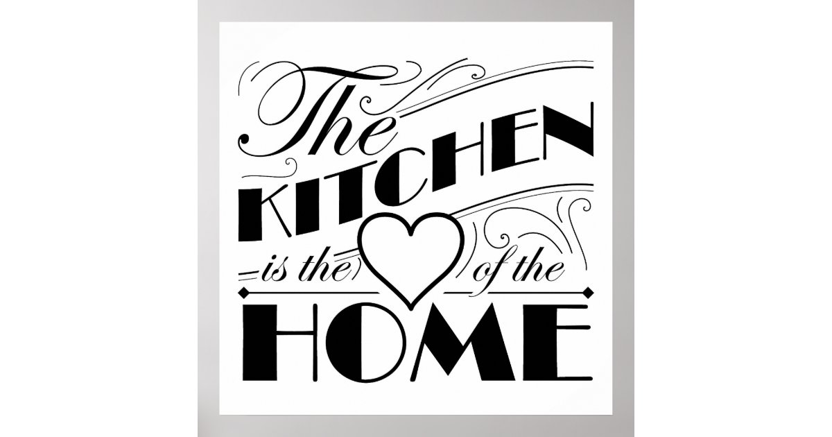 Kitchen quote design poster | Zazzle.com