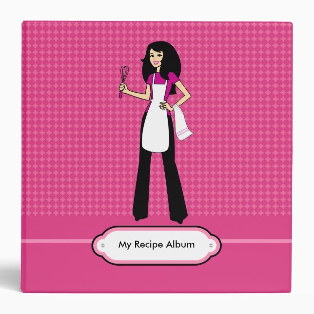Kitchen Recipe Album Personalized 3 Ring Binder (Front)