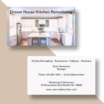 Kitchen Remodeling & Construction Business Card by Luckyturtle at Zazzle