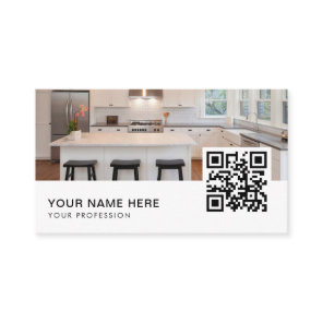 Kitchen Renovations Slogans Business Card QR Code