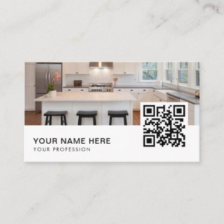 Kitchen Renovations Slogans Business Card QR Code