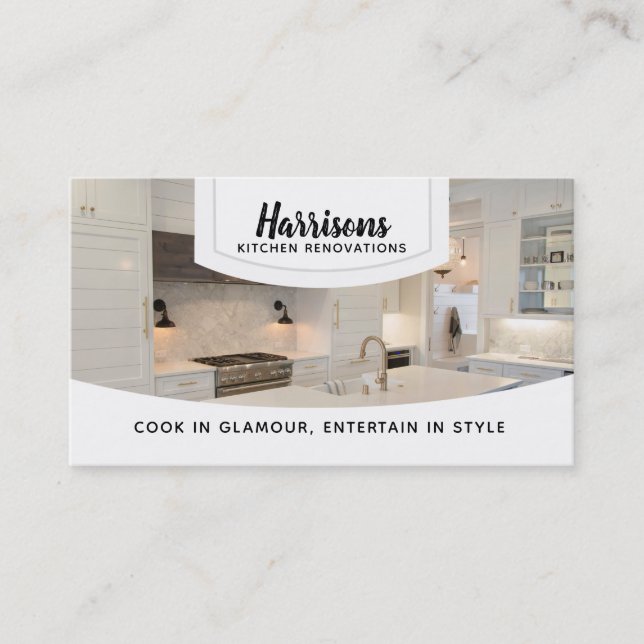 Kitchen Renovations Slogans Business Cards (Front)