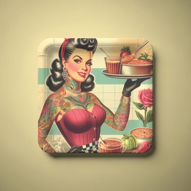 Kitchen Restaurant Pin-up Paper Plates (Creator Uploaded)