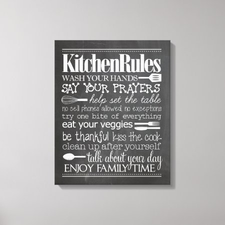 Kitchen Rules Canvas