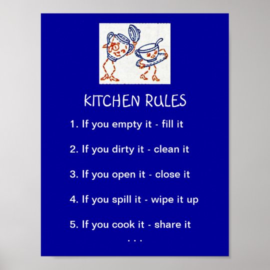 kitchen rules wall decor