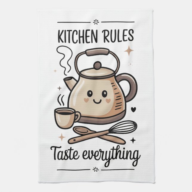 Kitchen rules towel (Vertical)