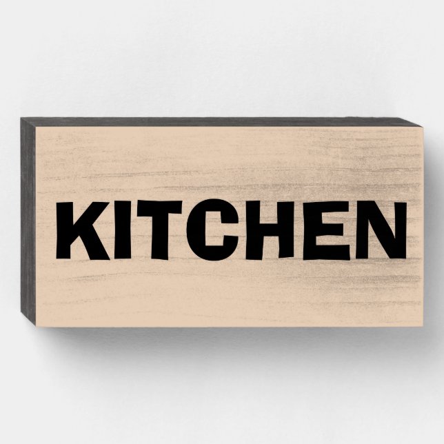 KITCHEN RUSTIC WOOD WALL SIGN (Front Horizontal)
