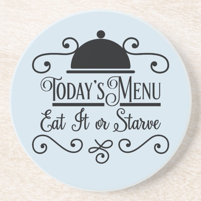 Kitchen Sayings Sandstone Coaster (Front)