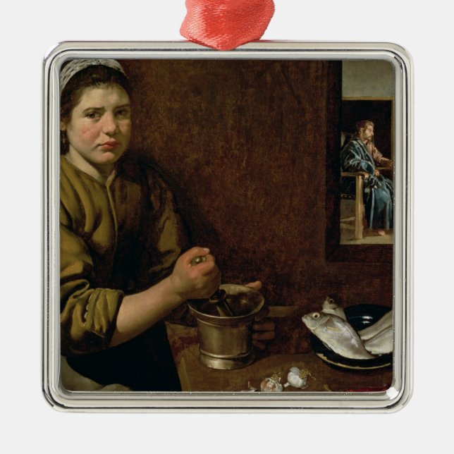 Kitchen Scene Metal Ornament (Front)