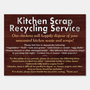 Kitchen Scrap Recycling Sign