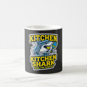Kitchen Shark Funny Pickleball Coffee Mug