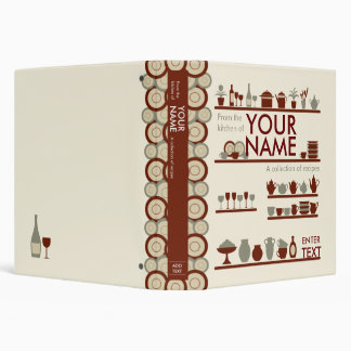 Kitchen Shelves Custom Cookbook Binder