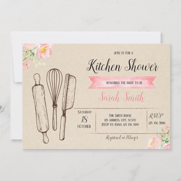 Kitchen Shower Card Invitation Zazzle   Kitchen Shower Card Invitation R76d051d28e264149a8adcaacc28f46a0 Tcvt0 630 